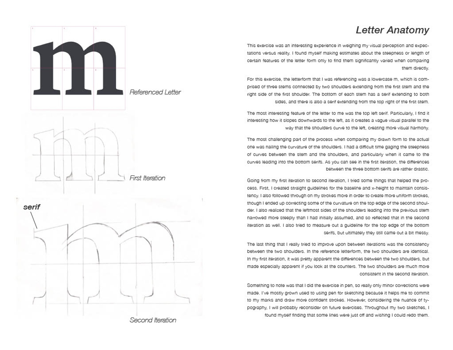 Letterform in layout