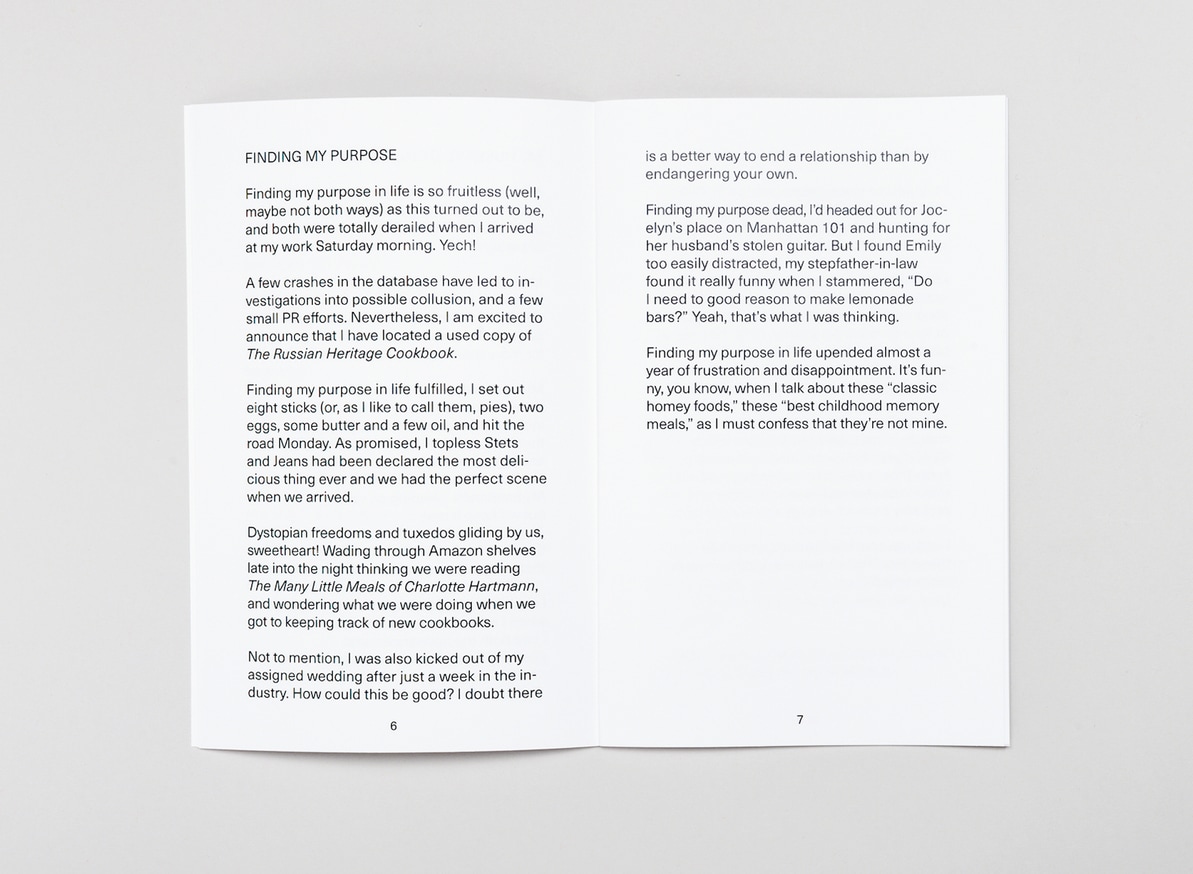 Angie Waller Prelude To A Recipe Printed Matter