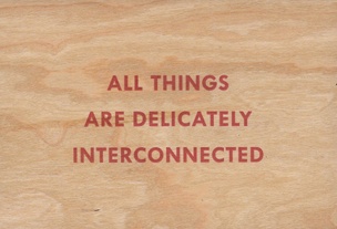 All Things Are Delicately Interconnected Wooden Postcard