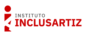 Instituto Inclusaritz logo, a large lower case letter i with the name of the organization.
