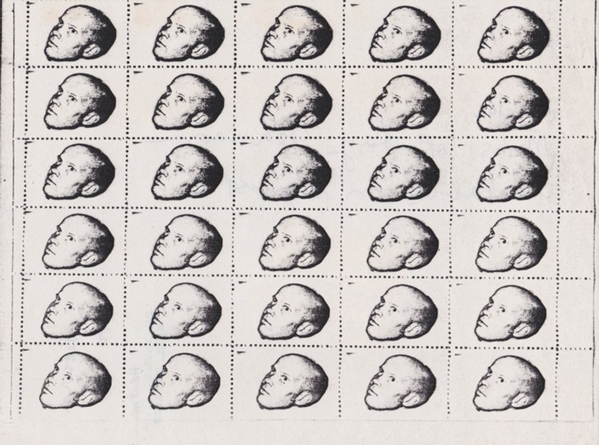 Untitled [Ray Johnson Head Stamps]
