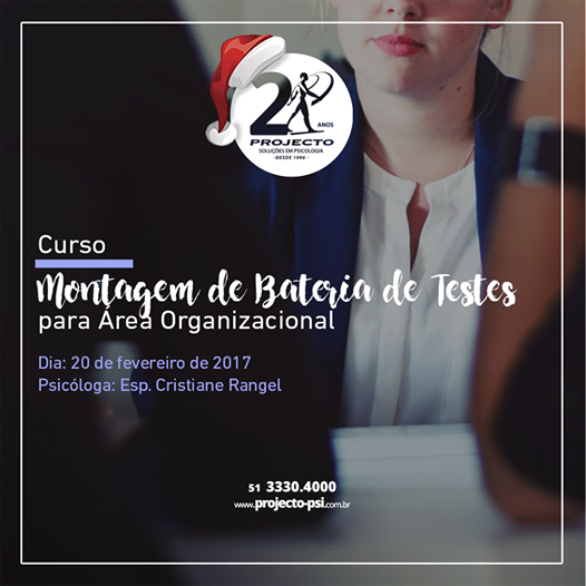 Curso Montagem de Bateria de Testes para Área Organizacional