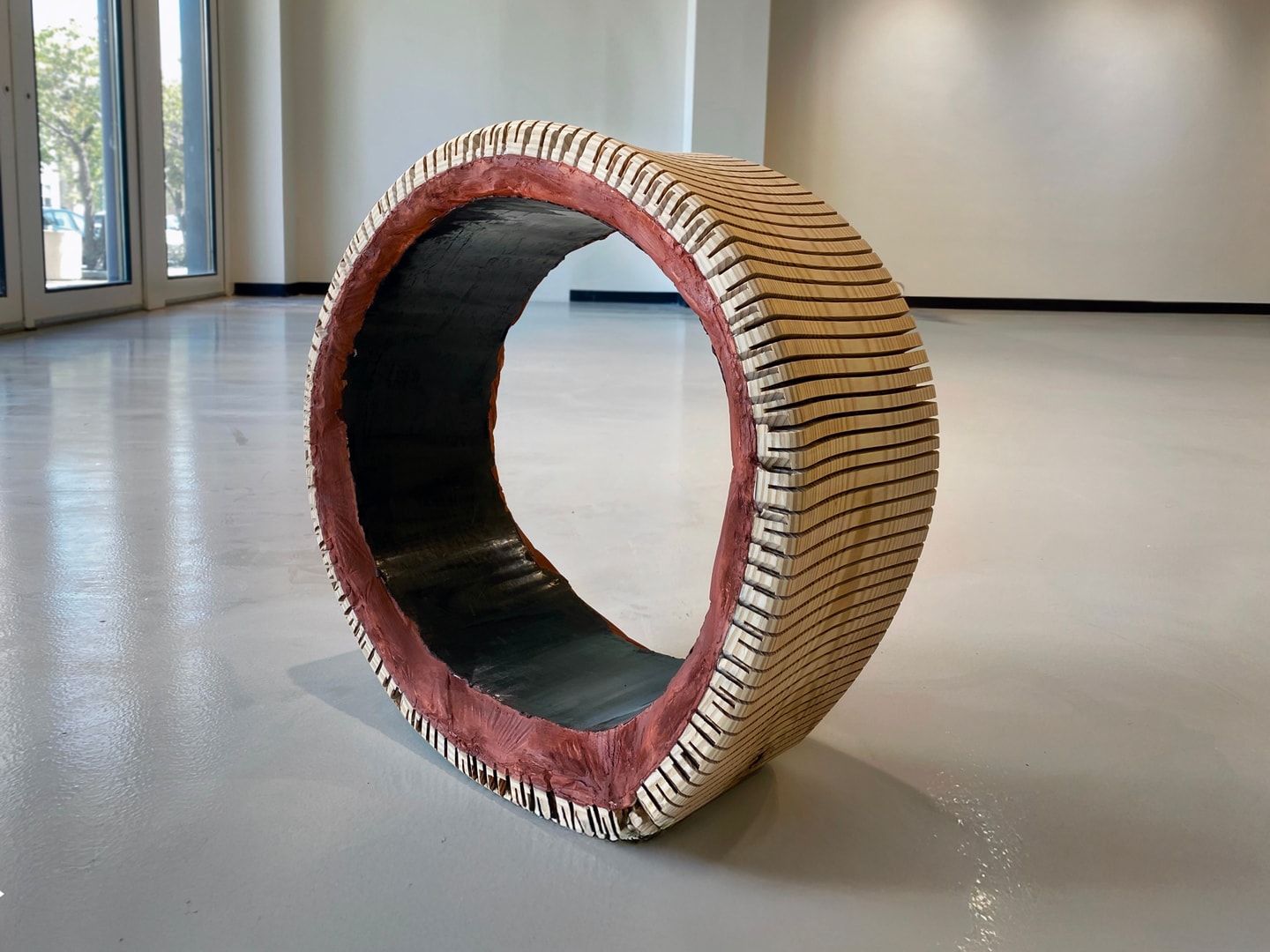 circular wooden sculpture
