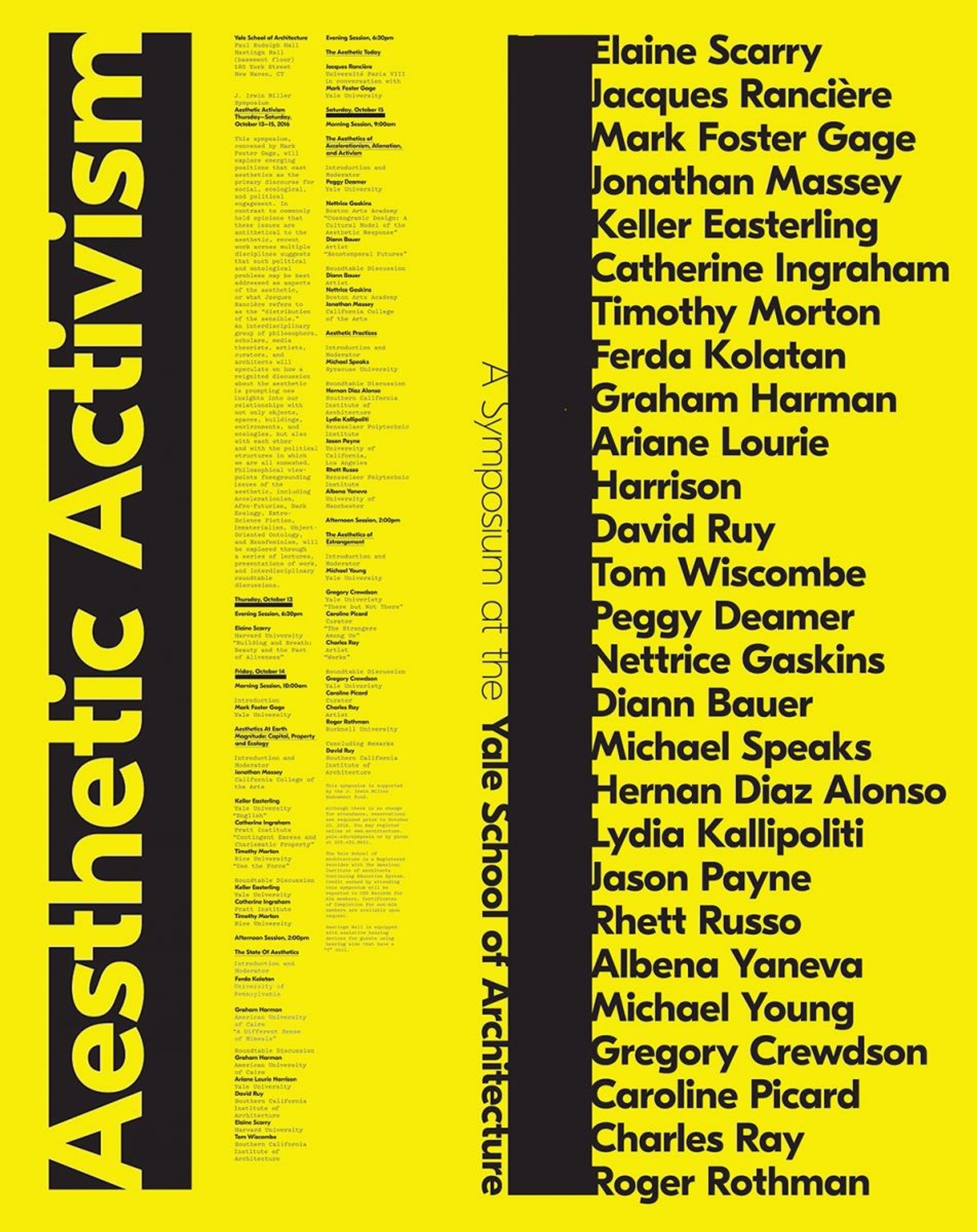 Aesthetic Activism Yale Architecture
