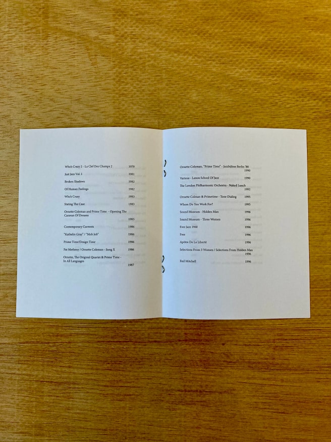 (Incomplete) Ornette Coleman Discography 1958-2015 thumbnail 3