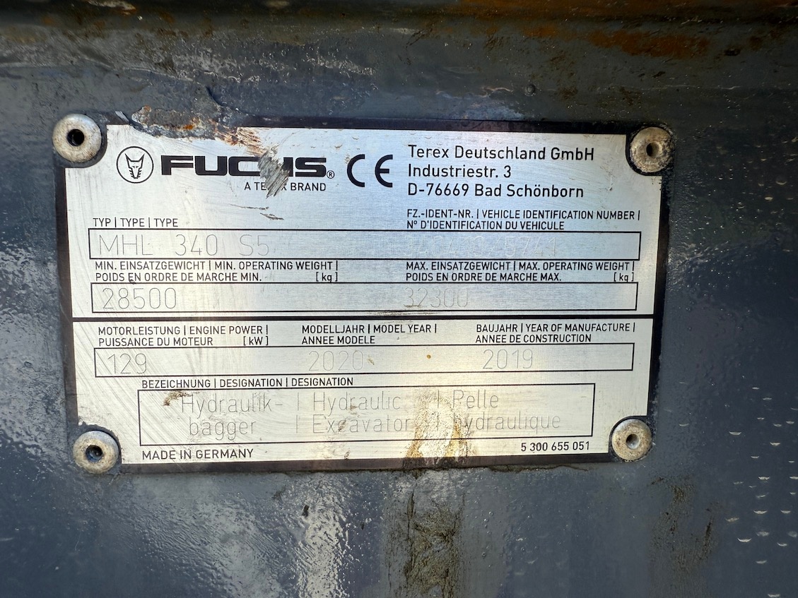 Used 2020 Fuchs MHL340F For Sale