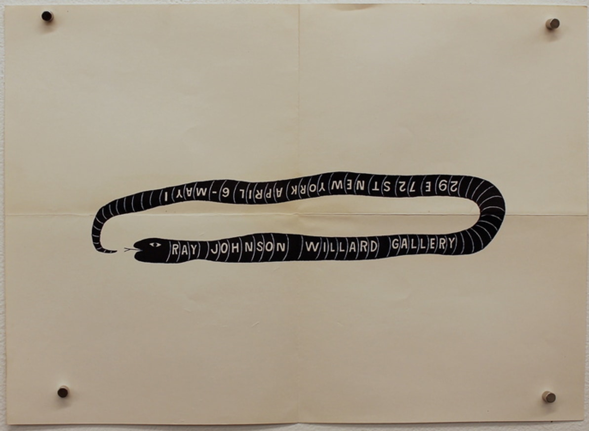 Ray Johnson : Willard Gallery, 29 E. 72 St New York, April 6 - May 1