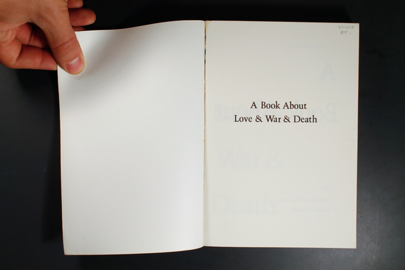 Dick Higgins A Book About Love Amp War Amp Death Printed Matter