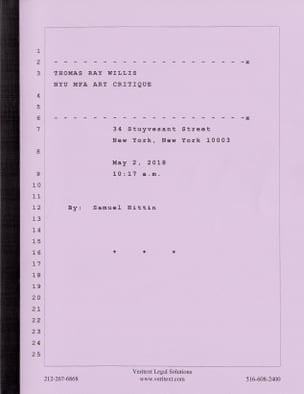 NYU MFA Art Critique