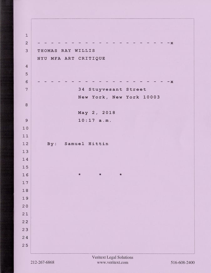 NYU MFA Art Critique