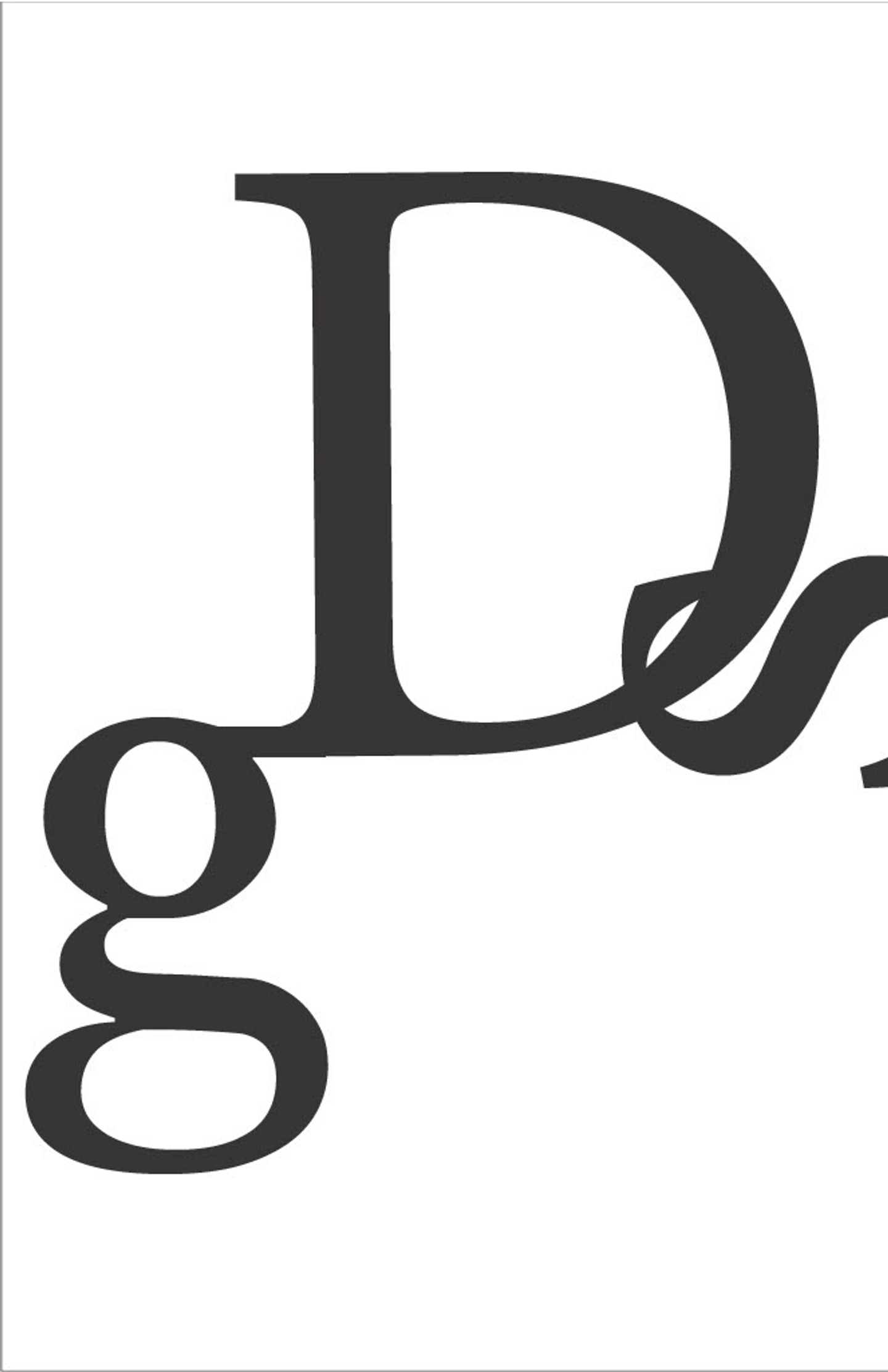 Letterform in layout