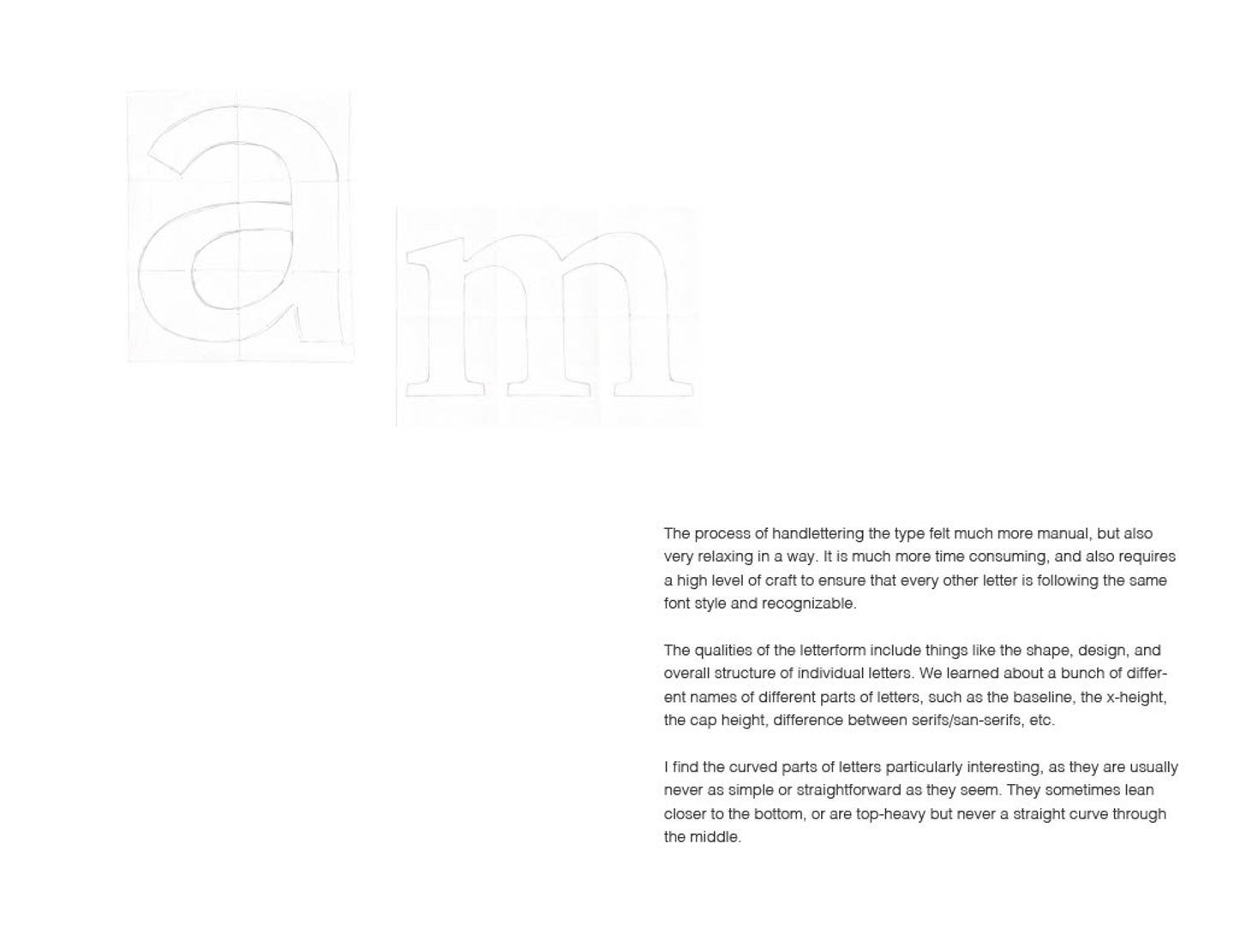 Letterform in layout