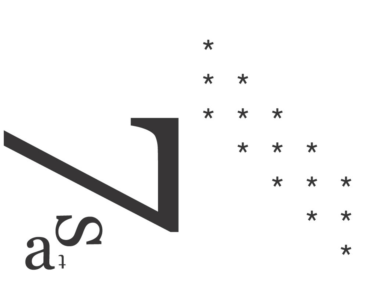 Letterform in layout