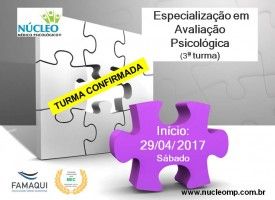 Especialização em Avaliação Psicológica (Pós-Graduação Lato Sensu)  RECONHECIDO PELO MEC