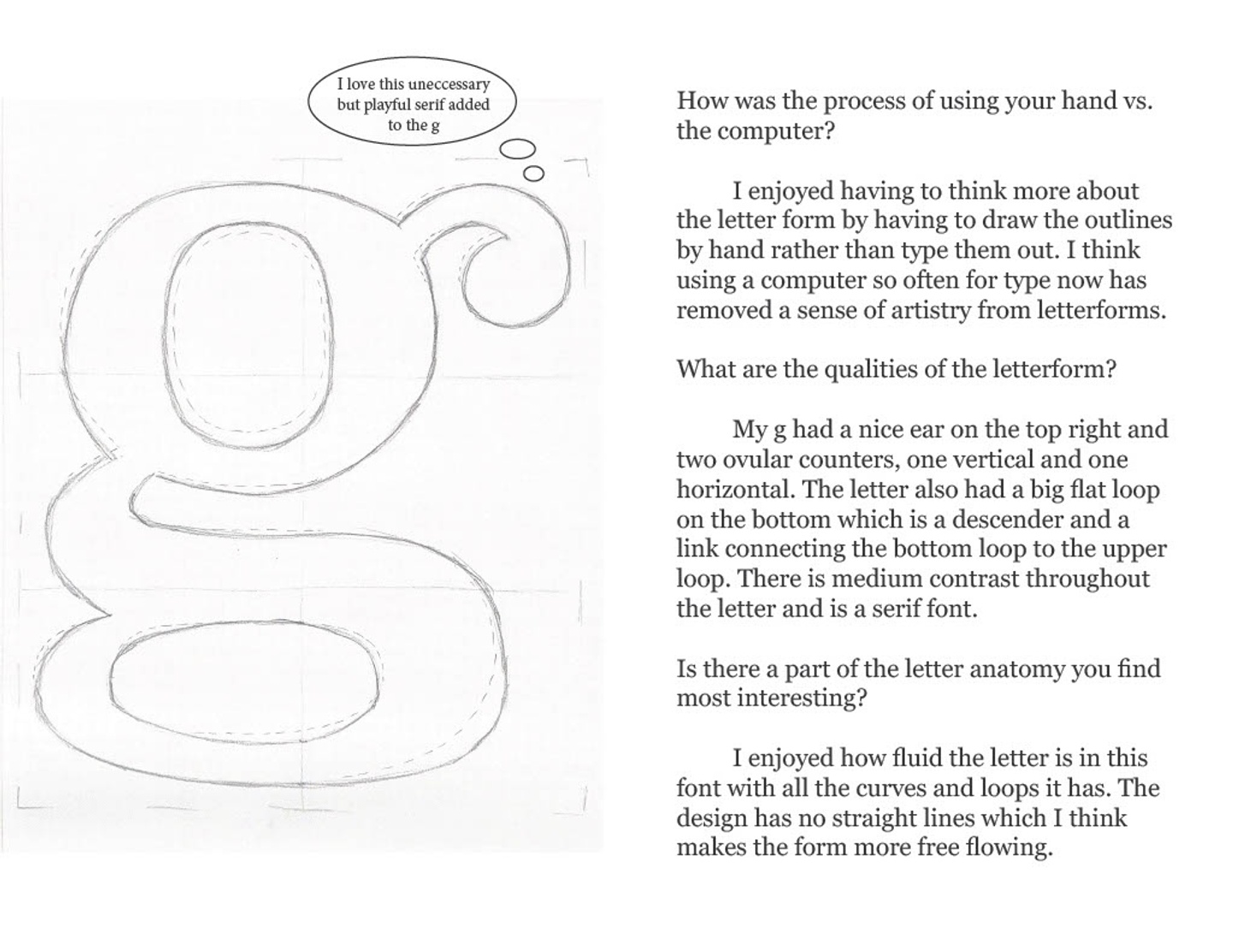Letterform in layout