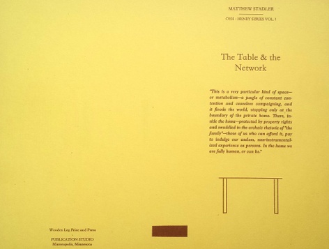 Matthew Stadler's "The Table and the Network" Pre-Release & Closing for Learn to Read Art Printshop Residency