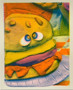 Burger RIsograph Print