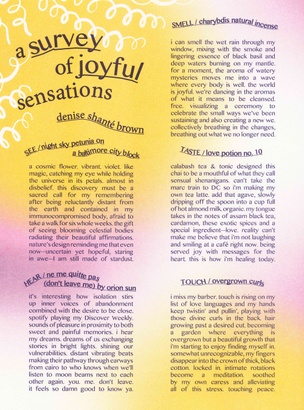 A Survey of Joyful Sensations