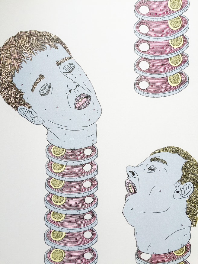 Sausages [Riso Print]