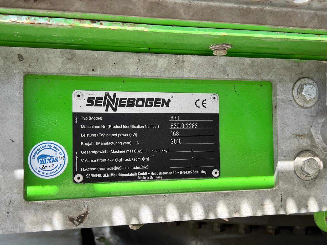 Used 2016 Sennebogen 830M E Series For Sale