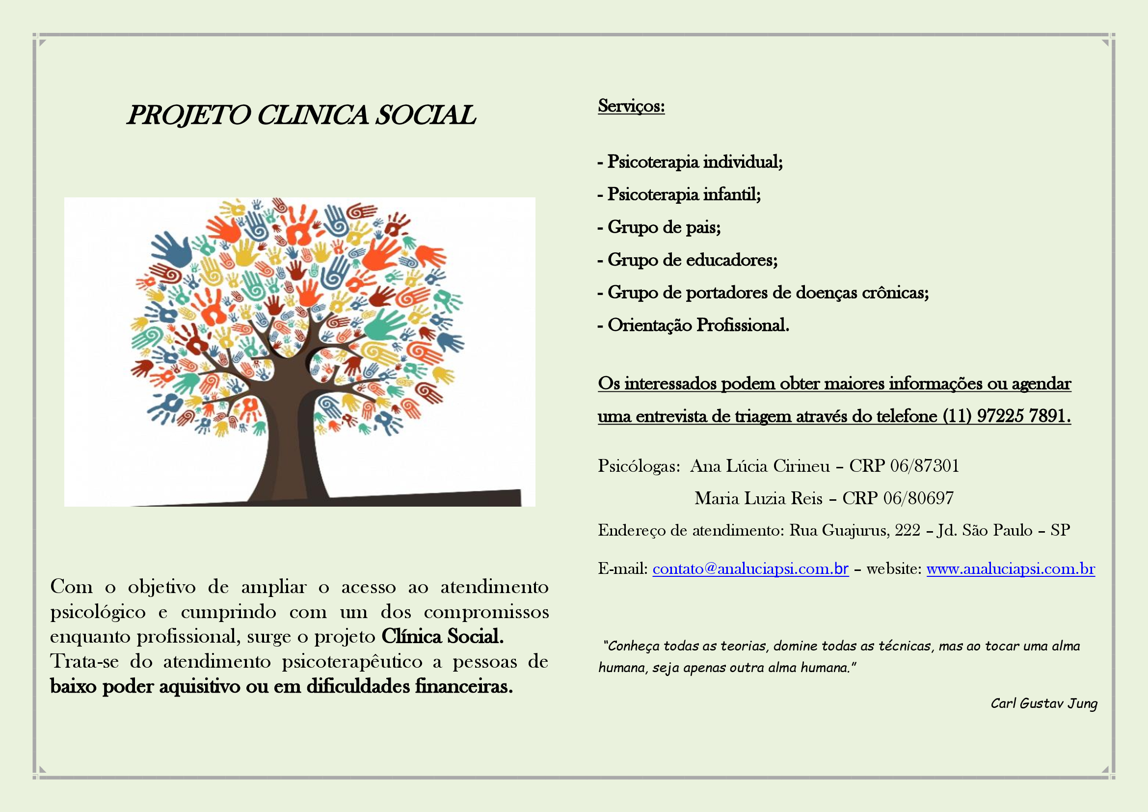 Projeto Clinica Social