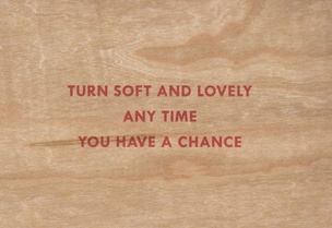 Turn Soft and Lovely Any Time You Have a Chance Wooden Postcard