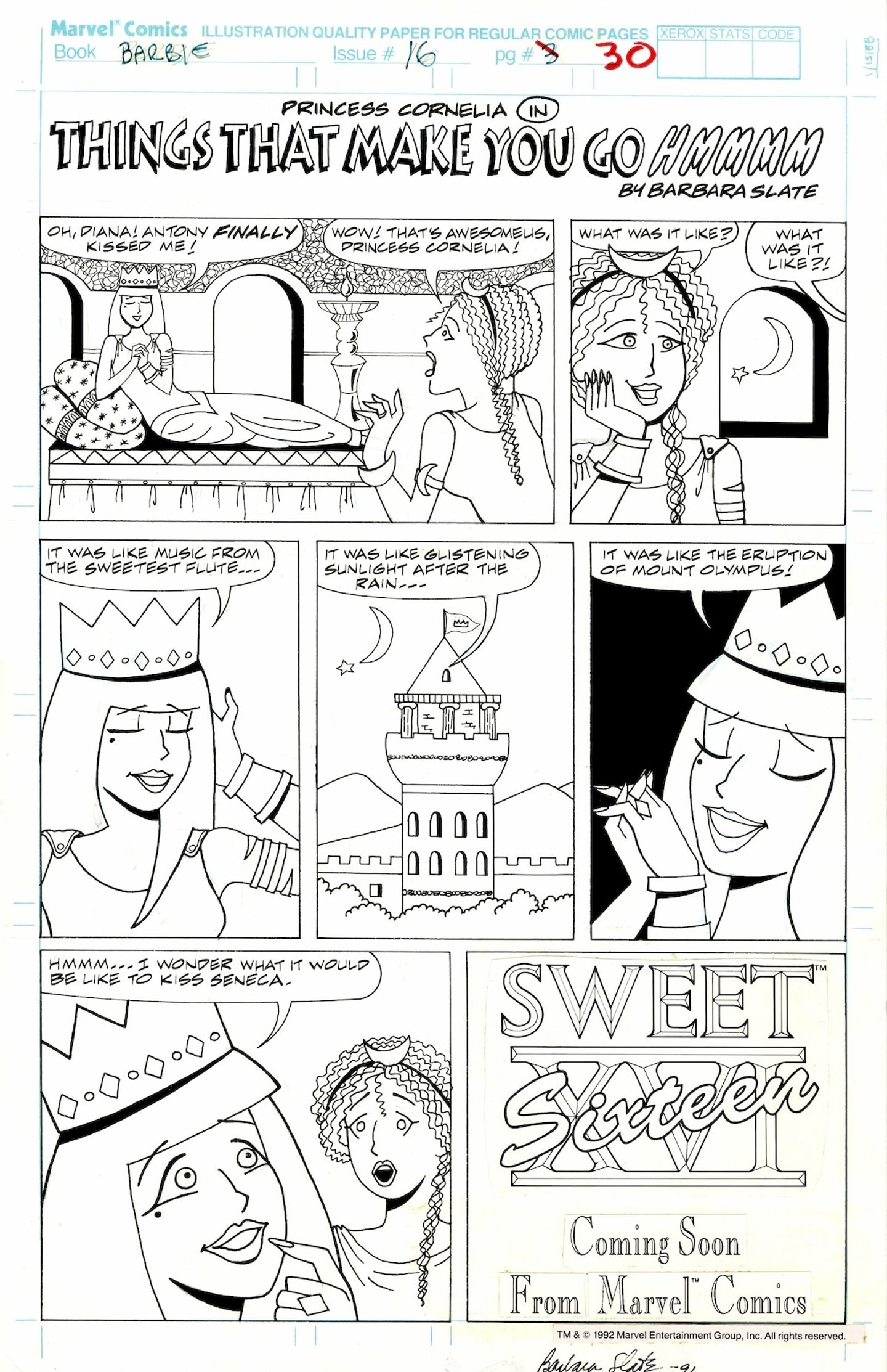 black and white comic strip