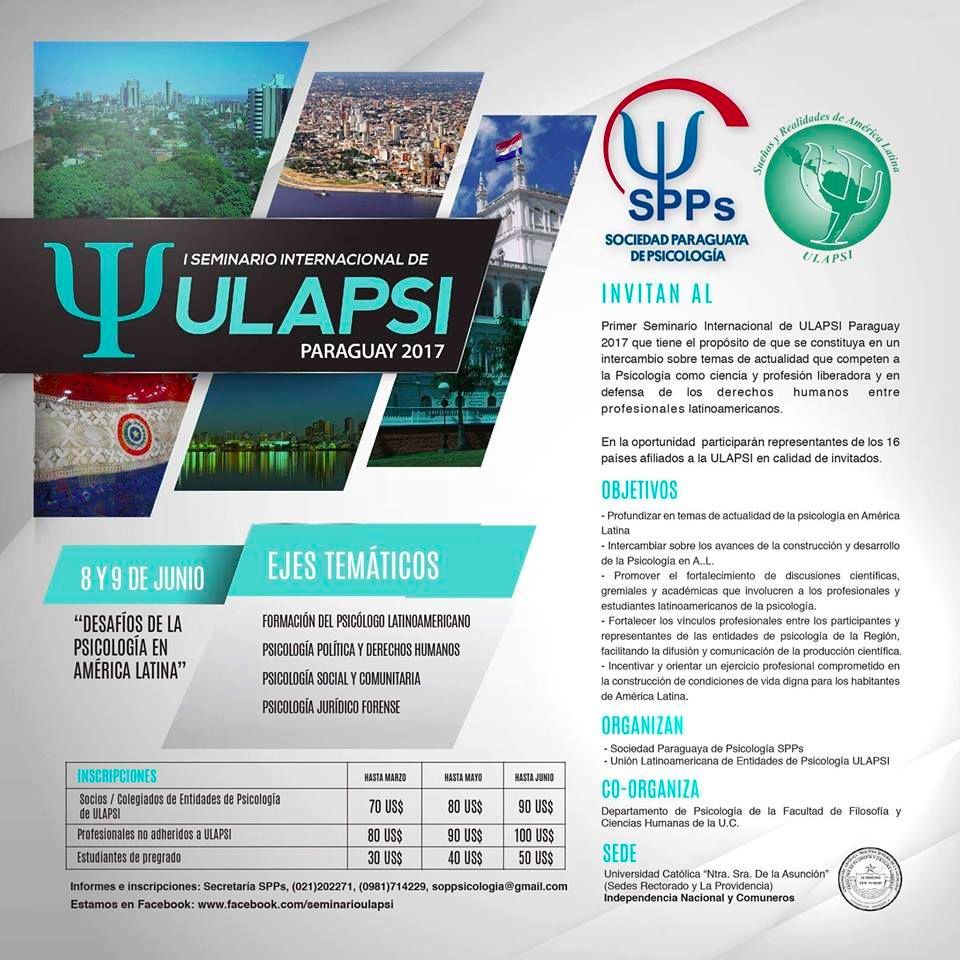 I Seminario Internacional Ulapsi - Paraguay 2017