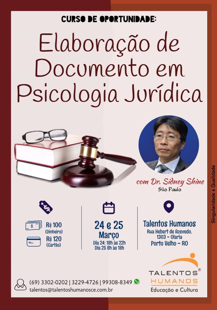 Curso - Elaboração de documentos em psicologia jurídica