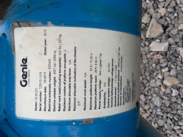 2015 Genie TZ50 For Sale - Aerial Titans Inc.