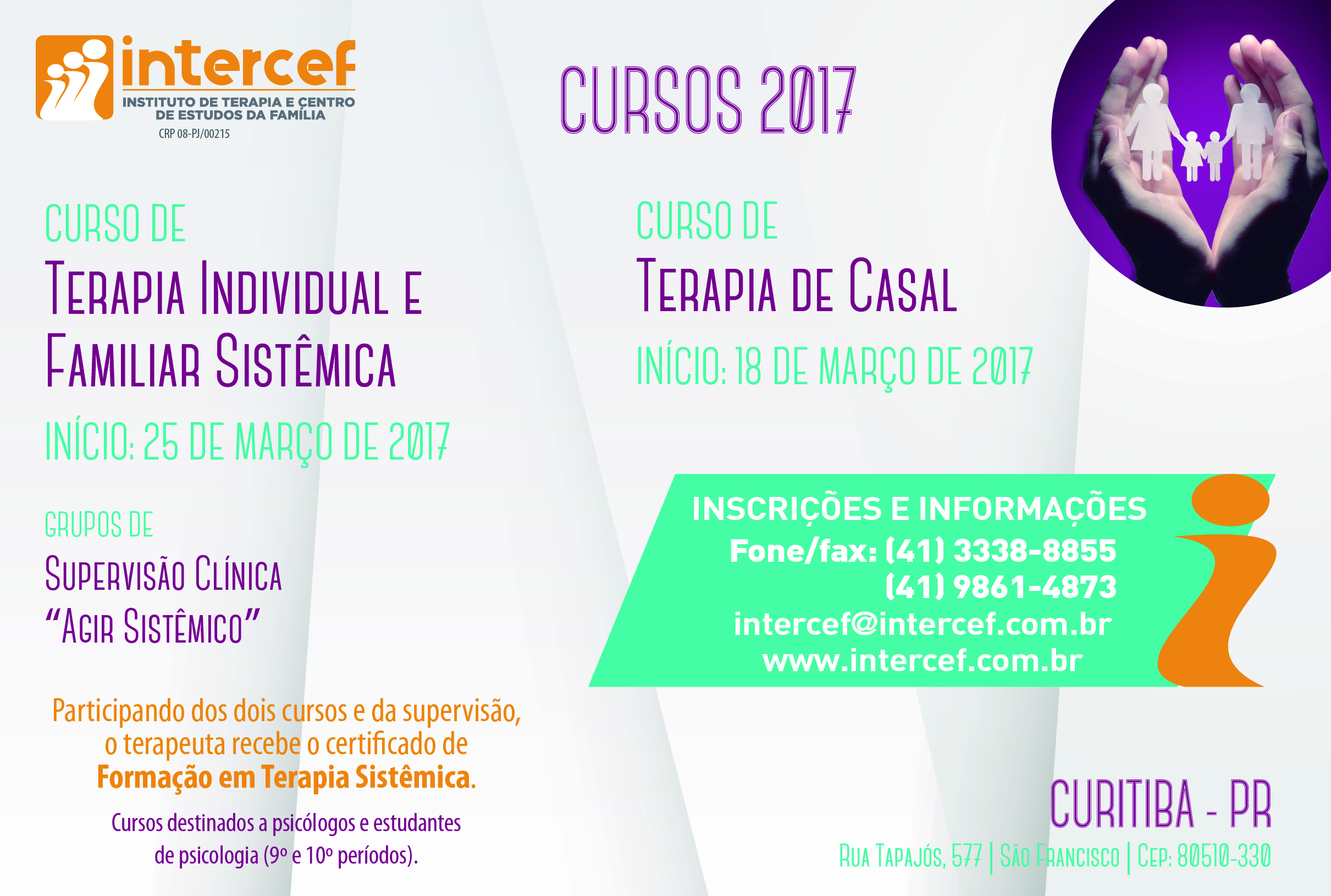 Curso de Terapia Individual e Familiar Sistêmica 2017