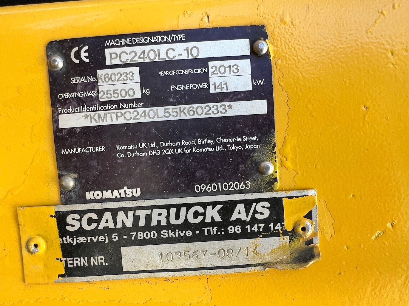 Used 2013 Komatsu PC240 LC-10 w/ shear For Sale