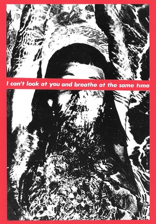 Untitled (I Can't Look at You and Breath at the Same Time) Postcard
