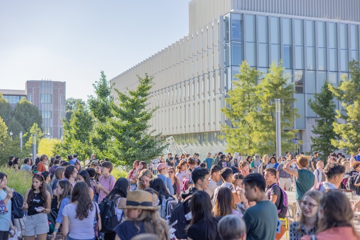 Party on Jordan Plaza outside Weil Hall