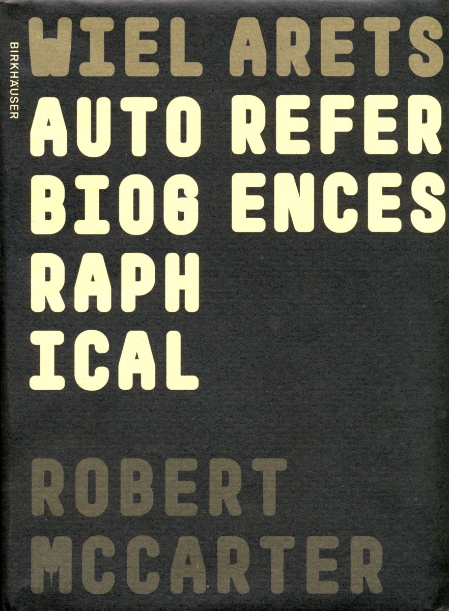 Cover of Weil Arets, with a black background and bronze and light yellow type.