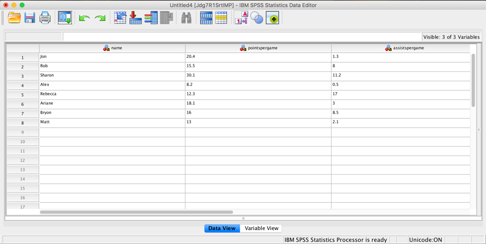 Imported data