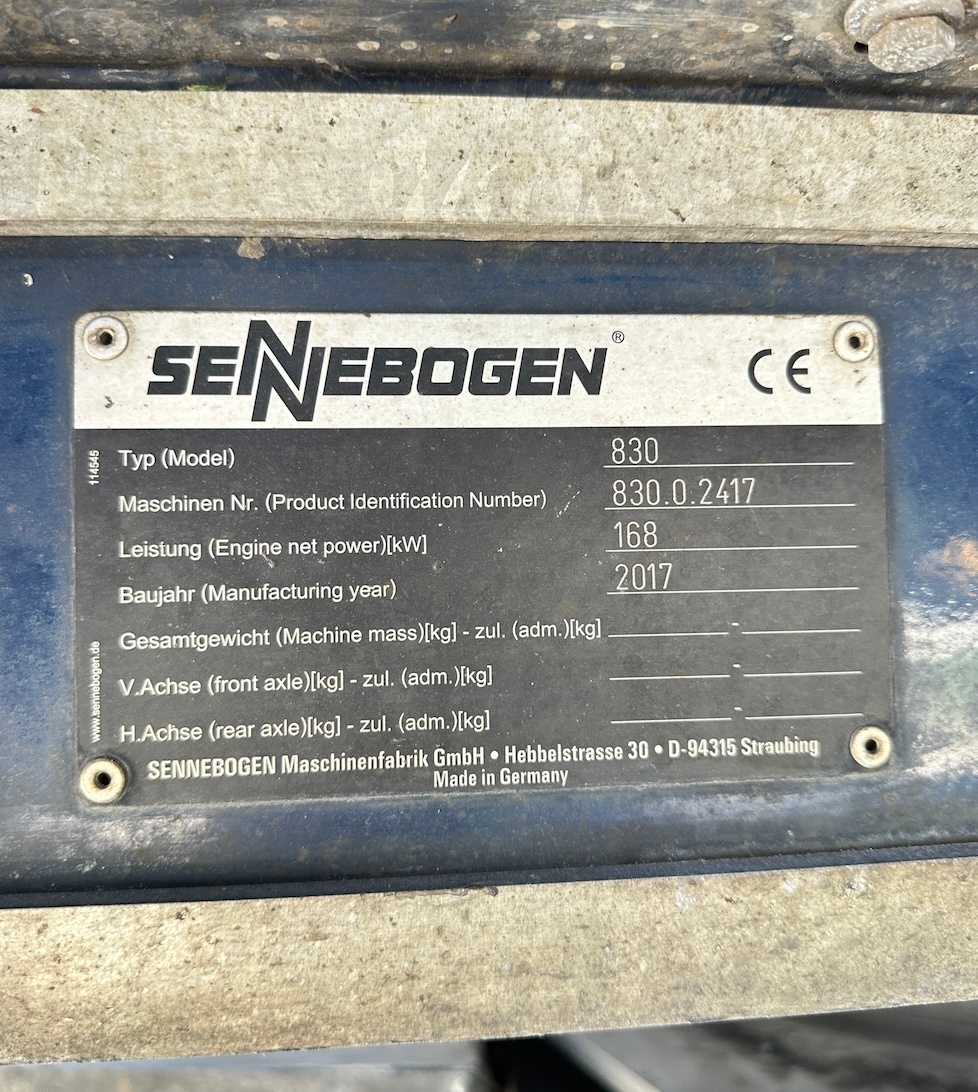 Used 2017 Sennebogen 830E For Sale