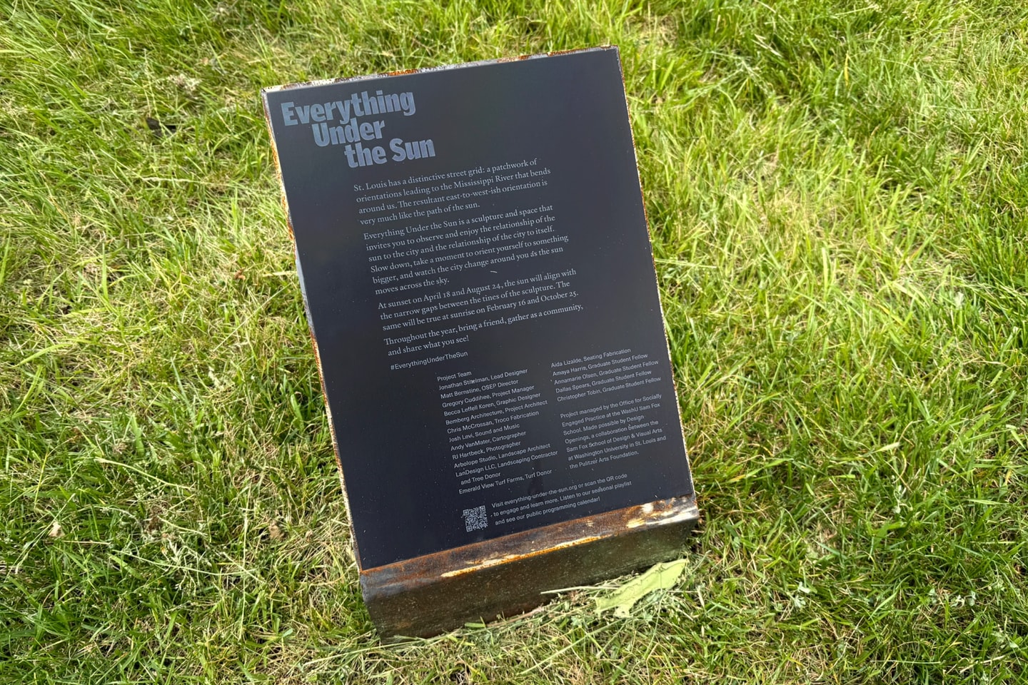plaque design for Everything under the Sun