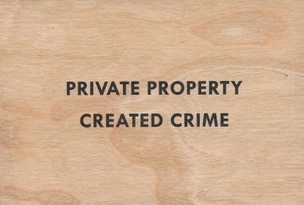 Private Property Created Crime Wooden Postcard