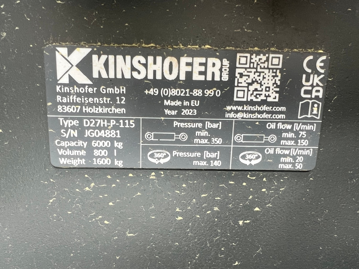 Used 2023 Kinshofer D27H-P-115 For Sale