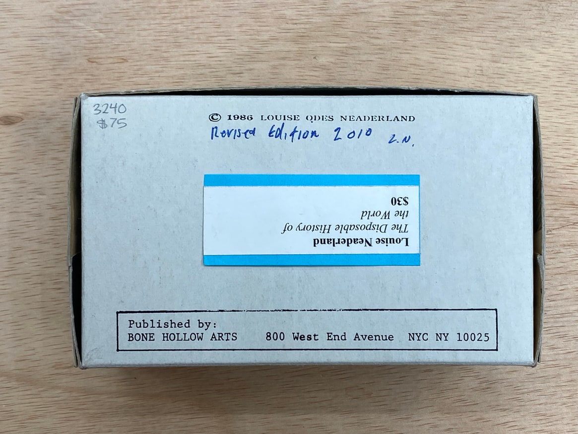 Louise Odes Neaderland The Disposable History Of The World Printed