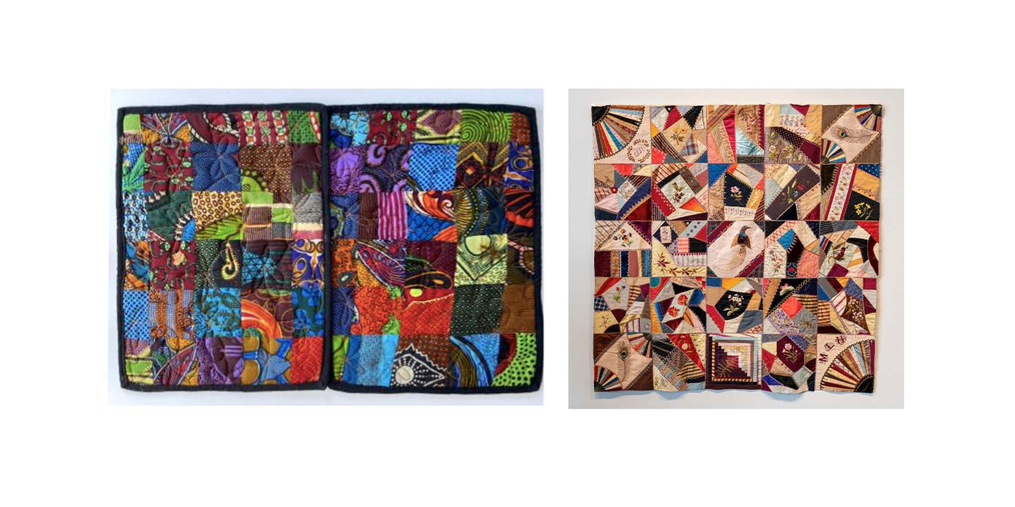 Meera Ratte '21 [on _crazy quilt top_ by an unrecorded artist, 1883, silk, velvet, and other fabrics, 54 1/2 x 54 1/2 inches, Donor unknown, TX2006.14](https://tang.skidmore.edu/collection/artworks/2211-crazy-quilt-top)