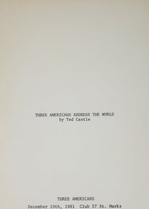 Three Americans Address the World