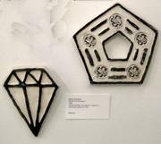 Diamond and Pentagon Plaques (for the Reagans) [Set of 2]