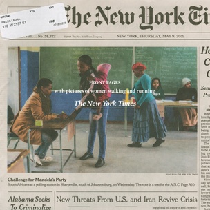 Front Pages with Pictures of Women Walking and Running: The New York Times