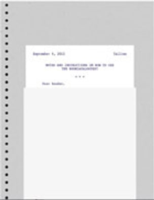 Notes and Instructions On How to Use the Bookcatalogtest