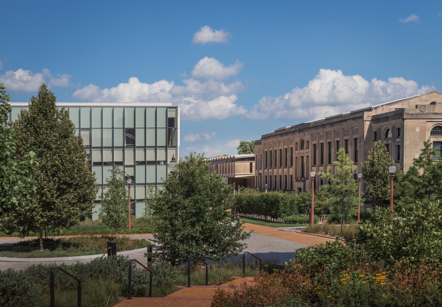 Exterior shot of the Sam Fox Campus