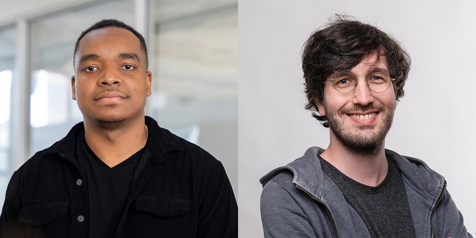 Two portraits. On the left is Rayshad Dorsey. On the right is Luiz Ludwig.