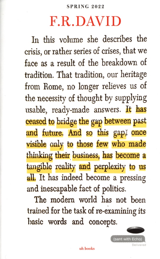 F.R. David (Spring 2022): Take, Eat