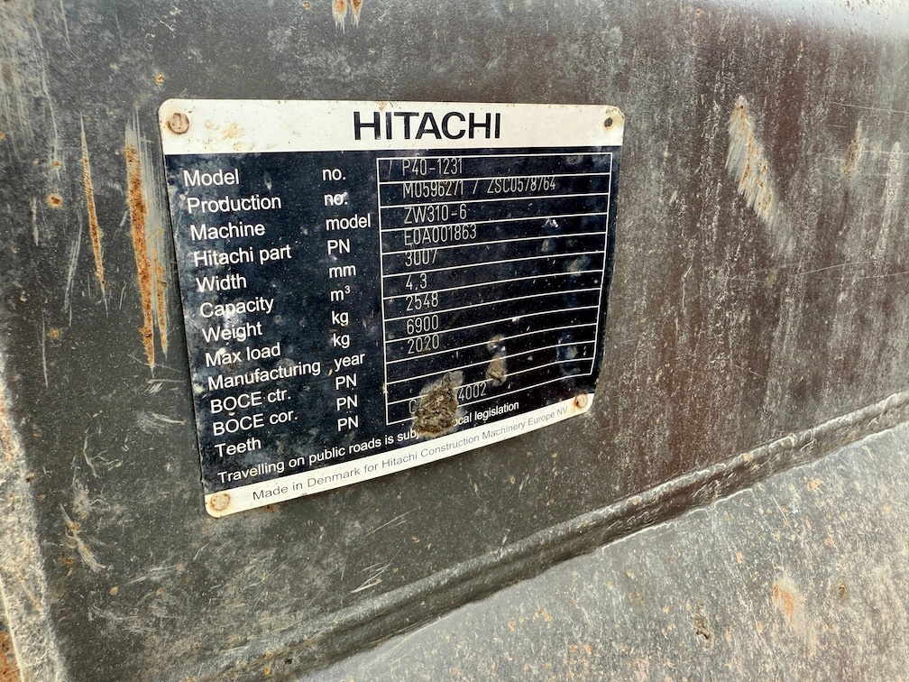 Used 2020 Hitachi ZW310-6 For Sale